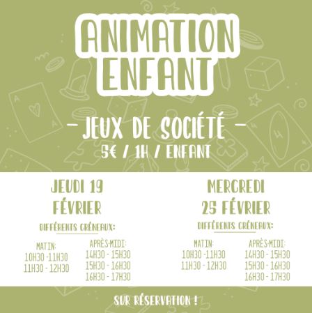 animations jeux société